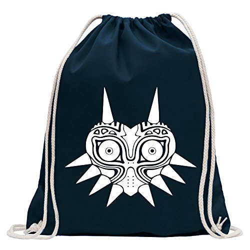 Kiwistar Máscara de Majora la Leyenda de Fun Mochila Deporte Bolsa de Remise en Forma Gymbag Shopping Algodón con Cordón, Tela, Bleu Foncé, 37 x 46cm