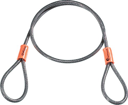 Kryptonite Kryptoflex - Cable de seguridad, color plateado/naranja - 76 cm, Ø 5 mm
