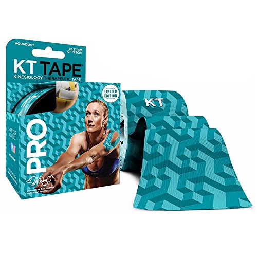 KT TAPE Pro Edición Limitada 20 tiras sintéticas precortadas para Kinesiología, color Aquaduct