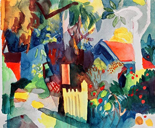 Kunst für Alle Impresión artística/Póster: August Macke Landscape with Bright Tree - Impresión, Foto, póster artístico, 60x50 cm