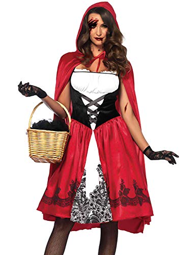 LaLaAreal Disfraz Halloween Caperucita Roja Mujer Cosplay Carnaval Navidad Fiesta con Capa (Disfraz Halloween-3, M)