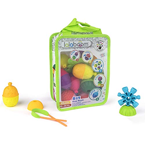 Lalaboom - Abalorios educativos preescolares - Montessori Formas y Colores Juego de construcción y Juguete de Aprendizaje para bebés y niños de 10 Meses a 4 años - BL230, 28 Piezas Lalaboom - Abalorios educativos preescolares - Montessori Formas y Colores Juego de construcción y Juguete de Aprendizaje para bebés y niños de 10 Meses a 4 años - BL230, 28 Piezas