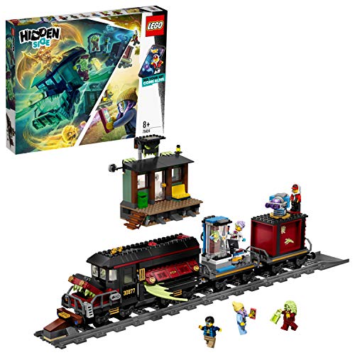 LEGO - Hidden Side Expreso Fantasma Juguete de construcción con realidad aumentada, incluye tren y minifiguras de fantasmas para atraparlos, Novedad 2019 (70424)