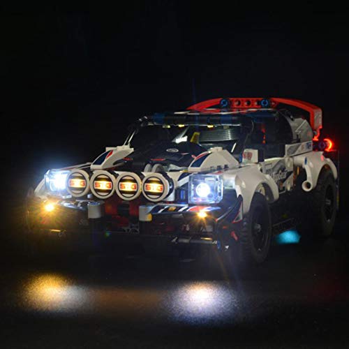 Leic Kit de iluminación LED Building Block Juego de Luces con alimentación USB para Lego Technic 42109 Top Gear Rally Car (LED Incluido Solo, sin Kit Lego)
