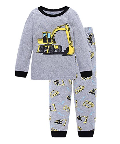Little Hand - Pijamas Dos Piezas Pijama para niños de Excavador 2-7 años