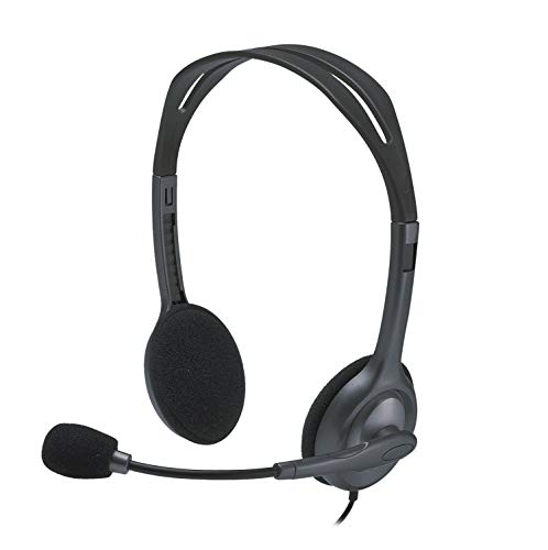 Logitech H111 Auriculares con Cable, Sonido Estéreo con Micrófono Giratorio, Jack 3,5mm, PC/Mac/Portátil/Smartphone/Tablet , Negro Logitech H111 Auriculares con Cable, Sonido Estéreo con Micrófono Giratorio, Jack 3,5mm, PC/Mac/Portátil/Smartphone/Tablet , Negro