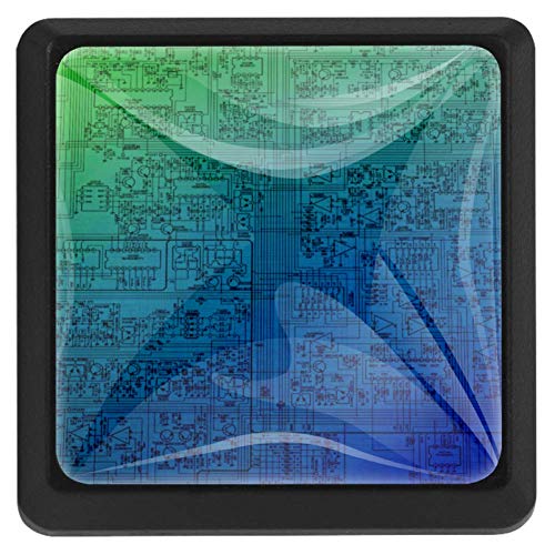 Lotus - Tirador de puerta de armario de cristal, Mapa Cpu, 3.5 × 2.8cm / 1.38 × 1.1in Lotus - Tirador de puerta de armario de cristal, Mapa Cpu, 3.5 × 2.8cm / 1.38 × 1.1in
