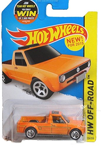 Mattel Hot Wheels, 2015 HW Off-Road, Volkswagen Caddy [Orange] Die-Cast Vehicle #124/250 by