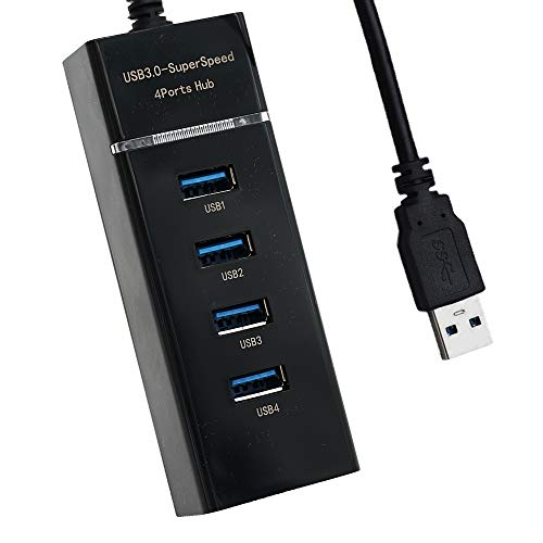 Mcbazel Dobe 4 Puertos USB 3.0 Hub Super Speed 5Gbps para PS4 (S) / PS4 Pro/Xbox One (S) / Xbox 360 / PC - Negro