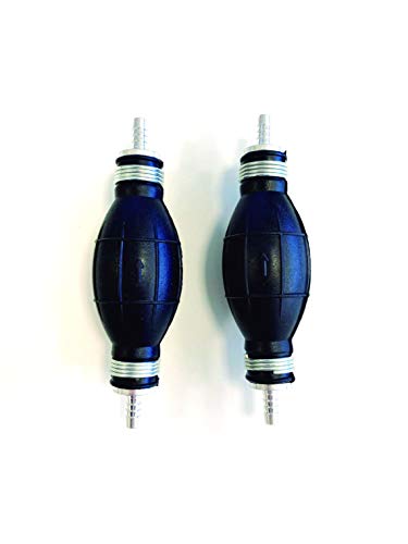M&E – Packx2 Bomba de Cebado 6mm para Diésel- Diseñada para Combustible – Bulbo de Goma y Sujeción de Aluminio – Para Coche, Barco o motocicleta