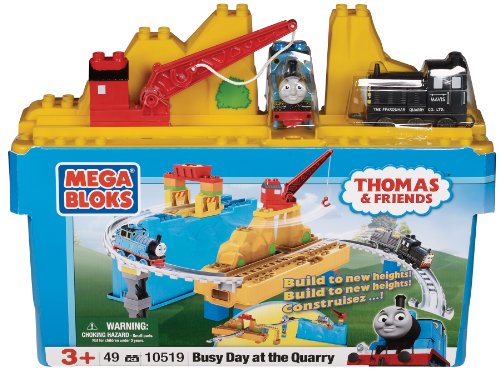Mega Bloks - 10519U - Set de construcción - Día Thomas Ocupado en la cantera