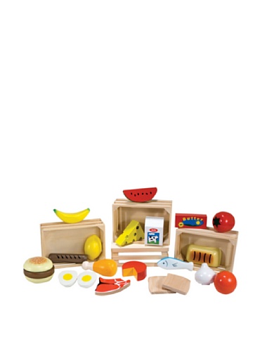 Melissa & Doug- Food Groups Set Comida de Juguete de Madera, Multicolor, 3+ (271)