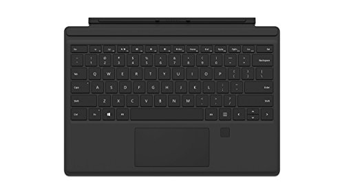 Microsoft Signature Type Cover - Funda con teclado para Surface Pro, Negro - Teclado QWERTY Español con reconocimiento de huella dactilar