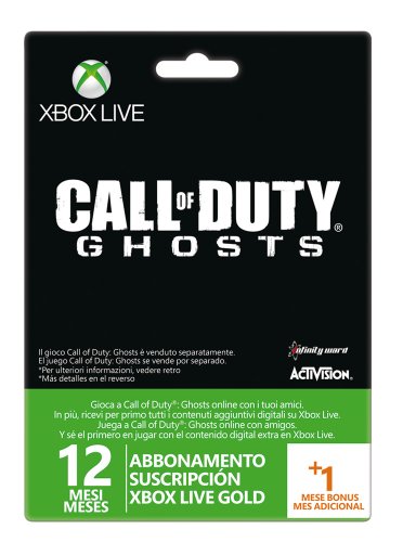Microsoft - Tarjeta Live 12 Meses + 1 Mes Call Of Duty: Ghosts (Xbox 360)