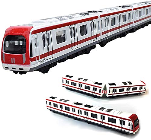 Modelo del tren, 4pcs Juguete del coche fijó el modelo del tren del subterráneo del ferrocarril de la ciudad de la aleación, metro de la aleación de la escala 1/64 / modelo del coche ToysPlay