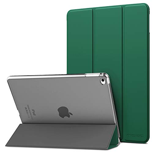 MoKo Funda para iPad Air 2, Ultra Delgado Función de Soporte Protectora Plegable Cubierta Inteligente Trasera Transparente para iPad Air 2 9.7" Tablet - Bosque de Pino Verde