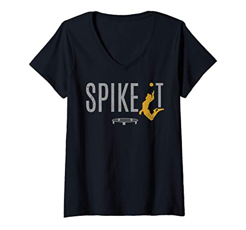 Mujer Divertido Spike Ito Regalo Interior Exterior para Spike Ball Camiseta Cuello V