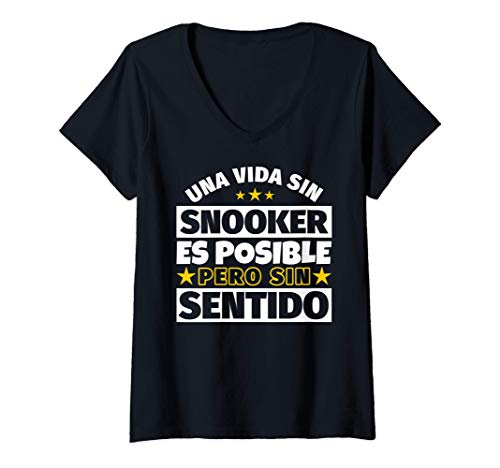 Mujer Snooker regalo gracioso Camiseta Cuello V