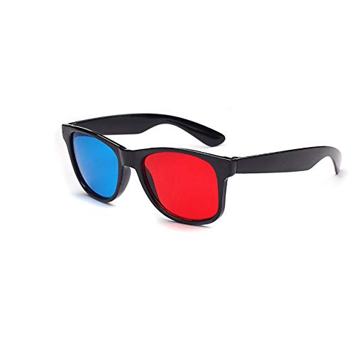 N / A Universal 3D Gafas TV Película Dimensional Anaglifo Video Frame 3D Gafas DVD Juego Vidrio Rojo y Azul Color Hogar Accesorios