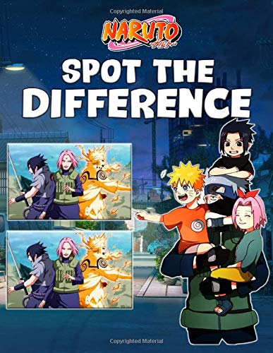 Naruto Spot The Difference: Awesome Naruto Spot-the-Differences Activity Books For Kid And Adult