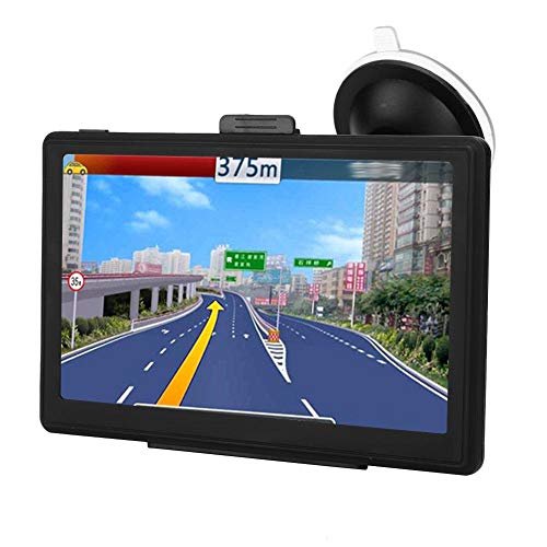 Navegación GPS, Monitor LCD de 7 Pulgadas con Reproductor de Audio y Video para automóvil, Dispositivo GPS para vehículos, Advertencia de tráfico de Voz con Montaje en Tablero