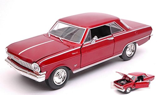 NEW Ray NY71823R Chevy Nova 1964 Red 1:24 MODELLINO Die Cast Model