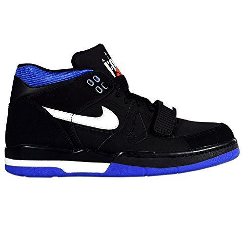 Nike - AIR ALPHA FORCE II - Basketball - Mid Top Sneaker - Negro / Blanco / Azul Real