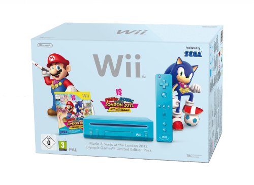 Nintendo Wii + Mario & Sonic at the London 2012 Olympic Games - juegos de PC (Wii, 512 MB, IBM PowerPC, SD, 802.11b, 802.11g, Azul) Nintendo Wii + Mario & Sonic at the London 2012 Olympic Games - juegos de PC (Wii, 512 MB, IBM PowerPC, SD, 802.11b, 802.11g, Azul)