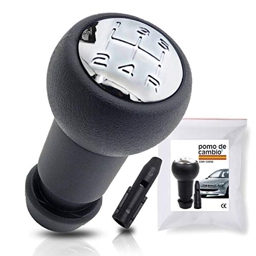 O³ Pomo Palanca de Cambios Universal Con Cono - 5 Velocidades - Palanca de Cambios Coche Con Adaptador - 106,205,206,306,406,107,207,307,407,807,301,308,2008,3008,5008,605,807, Saxo,C2, C3, C4 O³ Pomo Palanca de Cambios Universal Con Cono - 5 Velocidades - Palanca de Cambios Coche Con Adaptador - 106,205,206,306,406,107,207,307,407,807,301,308,2008,3008,5008,605,807, Saxo,C2, C3, C4