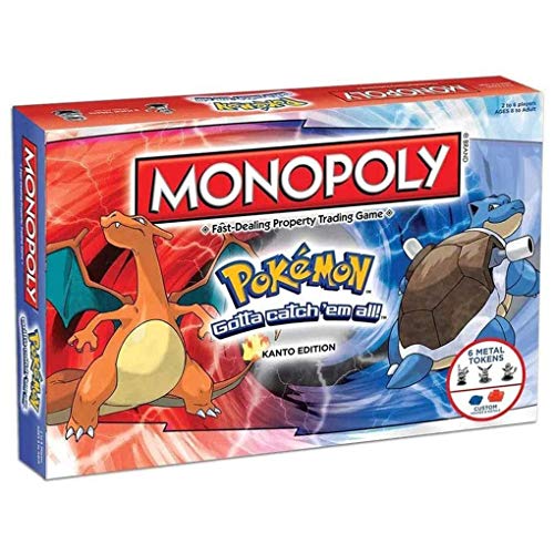 OPW Monopoly Pokemon Juego De Mesa Monopoly Pokémon Family Deck Juegos De Cartas Juegos Multijugador para Fiestas Juego De Estrategia con Fichas Juguetes para Adultos Y Niños (Versión En Inglés)