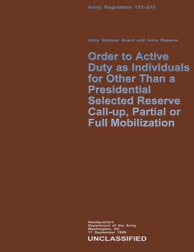 Order to Active Duty as Individuals for Other Than a Presidential Selected Reserve Call-up, Partial or Full Mobilization