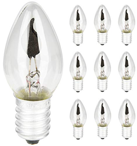 Pack de 10 bombillas E14 de 3 W, luz parpadeante, intensidad regulable.