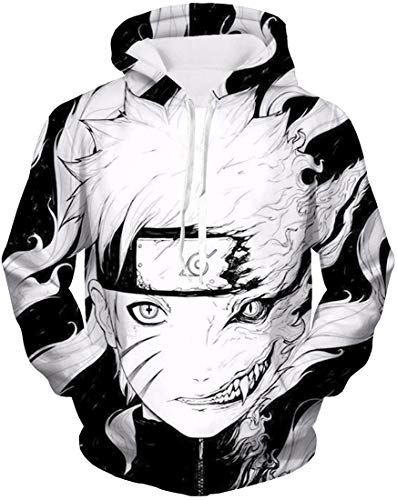 PANOZON Sudadera Naruto Niño Capucha Manga Larga Camiseta de Naruto Kakashi Impresa 3D Casual Moda Calle (L, Naruto 27-5)