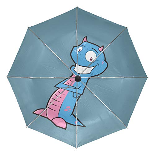 Paraguas Personalizar 3 Pliegues Monstruo Lindo a Prueba de Viento Auto Abrir Cerrar Ligero Anti-UV