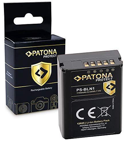 PATONA Protect Bateria BLN-1, Sensor de Temperatura NTC, Carcasa V1 Compatible con Olympus OMD E-M5 E-M1 Stylus XZ-2 Pen E-P5