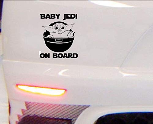 Pegatinas de calcomanías de coche de 20 cm Calcomanía de vinilo Camión Pegatina de coche Star Wars Mandalorian Baby Yoda Baby Jedi a bordo