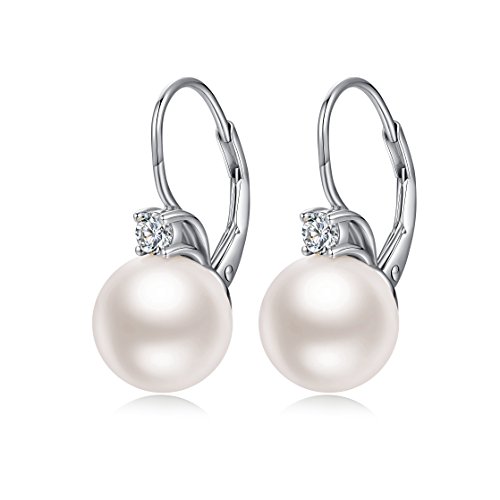 Pendientes de plata 925 para mujer Pendientes de perlas de plata para mujer 5A + Circonita pendientes de diamantes, Pendientes de plata para mujer Regalo de regalo para la madre, Caja de regalo Pendientes de plata 925 para mujer Pendientes de perlas de plata para mujer 5A + Circonita pendientes de diamantes, Pendientes de plata para mujer Regalo de regalo para la madre, Caja de regalo
