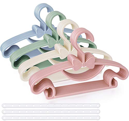 Perchas de bebé multicolor, 40 piezas de plástico para ropa de bebé con 3 correas de plástico, antideslizantes, ultra delgadas para niños, perchas para ropa de bebé y niño pequeño, 4 colores Perchas de bebé multicolor, 40 piezas de plástico para ropa de bebé con 3 correas de plástico, antideslizantes, ultra delgadas para niños, perchas para ropa de bebé y niño pequeño, 4 colores