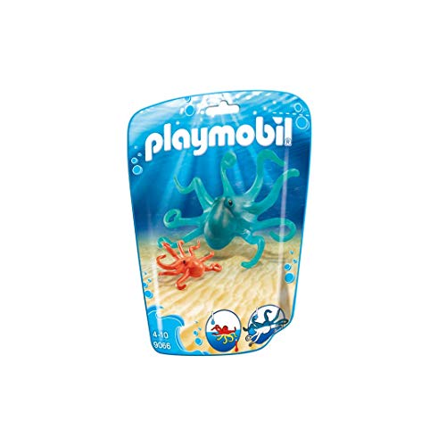 Playmobil FamilyFun Octopus with Baby Animales de juguete para el baño Azul, Rojo - Juegos, juguetes y pegatinas de baño (Animales de juguete para el baño, 4 año(s), 10 año(s), Azul, Rojo, 2 pieza(s))