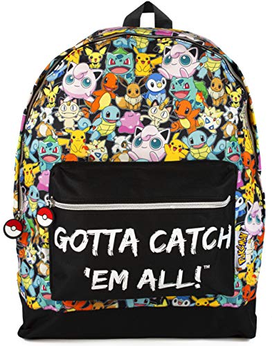 Pokemon GOTTA CATCH 'EM ALL Oficial Mochila Bolsa Escuela Correas Ajustables