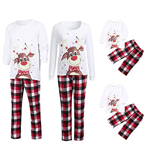 POLP niño Conjunto de Pijamas Familiares de Navidad Trajes Navideños para Mujeres Hombres Niño Ropa Invierno Sudadera Chándal Suéter Niños de Navidad S-XL