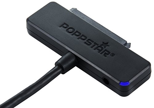 Poppstar USB 3.1 Gen 2 Tipo C adaptador de disco duro para SSD, HDD, 2,5, 3,5", hasta 10 Gb/s, supporto UASP, unghezza cavo 1m