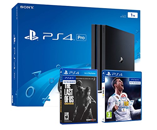 PS4 PRO 1TB Playstation 4 - PACK 2 Juegos 4K - FIFA 18 + The Last Of Us: Remastered PS4 PRO 1TB Playstation 4 - PACK 2 Juegos 4K - FIFA 18 + The Last Of Us: Remastered