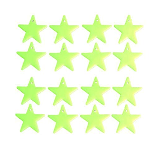 PULABO - Pegatinas de pared luminosas con estrellas fluorescentes, pegatinas decorativas para pared, color verde