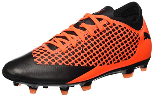 Puma Future 2.4 FG/AG, Zapatillas de Fútbol Hombre, Negro Black-Shocking Orange 02, 41 EU