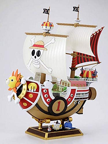 QTRT UNA Pieza Thousand Sunny Barco Pirata Juego de Dibujos Animados Anime Manga Modelo PVC Carácter Regalos Modelo Estatua Figura de Juguete coleccionables Decoraciones Favorita por Fan del Animado