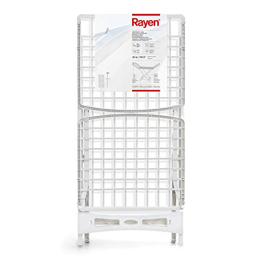 Rayen Sistema de Bloqueo de Patas y Anti Deslizante | Varillas XXL Ropa para Interior y Exterior | 20 m de Superficie de tendido | Tendedero de Resina, Blanco, Dimensiones: 173 x 53 x 113 cm