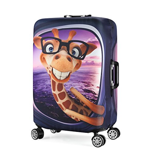 Resistente al Agua Print Trolley Case Funda Protectora para 26/27/28 Cubierta de Polvo para Equipaje Maleta de Viaje Lavable Protector L Jirafa