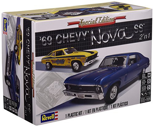 Revell-1969 Chevy Nova SS,Escala 1:25 Kit de Modelos de plástico, Multicolor (12098) Revell-1969 Chevy Nova SS,Escala 1:25 Kit de Modelos de plástico, Multicolor (12098)