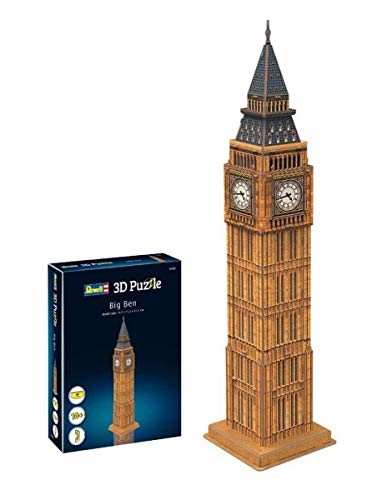 Revell- Big Ben o «Torre del Reloj», Altura 51,7cm 3D Puzzle, Multicolor (00201)